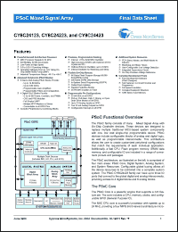 Click here to download CY8C24423-24SIT Datasheet