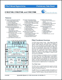 Click here to download CY8C27566-24AXI Datasheet