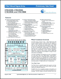 Click here to download CY8C29566-24AXIT Datasheet