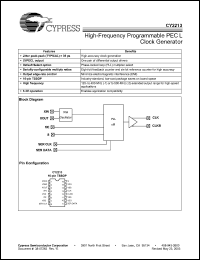 Click here to download CY2213 Datasheet