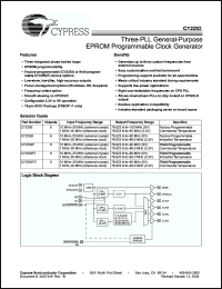 Click here to download CY2292FZ Datasheet