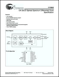 Click here to download CY25823 Datasheet