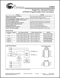 Click here to download CY2907F14I Datasheet