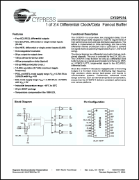 Click here to download CY2DP314OI Datasheet
