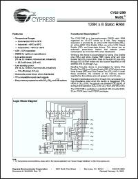 Click here to download CY62128BLL-70ZE Datasheet