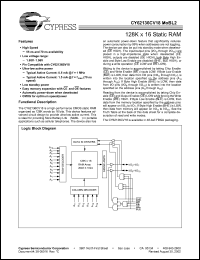 Click here to download CY62136CV18 Datasheet