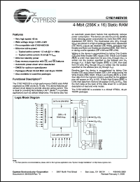 Click here to download CY62146DV30L-70BVXI Datasheet