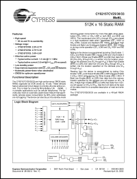 Click here to download CY62157CV33 Datasheet