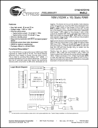 Click here to download CY62167DV18L-70 Datasheet