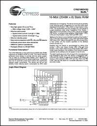 Click here to download CY62168DV30LL-70BVXI Datasheet