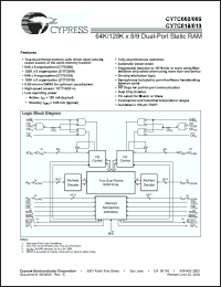 Click here to download CY7C018-20AC Datasheet