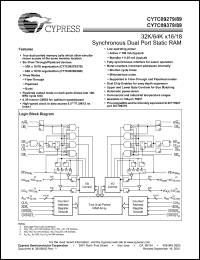 Click here to download CY7C09389-9AI Datasheet