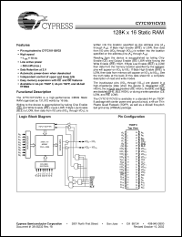 Click here to download CY7C1011CV33 Datasheet