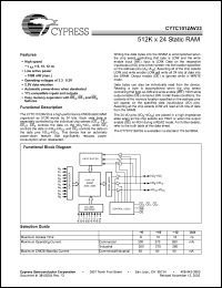 Click here to download CY7C1012AV33 Datasheet