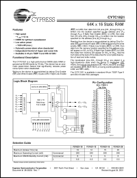 Click here to download CY7C1021-10 Datasheet