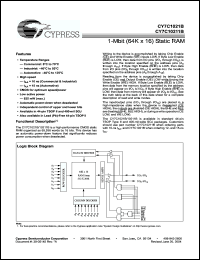 Click here to download CY7C1021B-15ZXC Datasheet