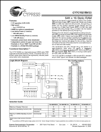 Click here to download CY7C1021BV33 Datasheet