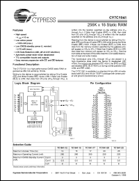 Click here to download CY7C1041 Datasheet