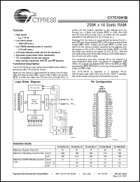 Click here to download CY7C1041B Datasheet