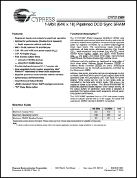 Click here to download CY7C1298 Datasheet