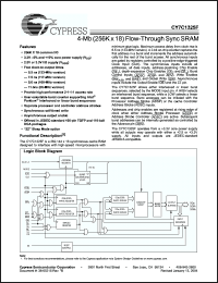 Click here to download CY7C1325F-117AC Datasheet