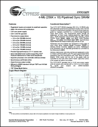 Click here to download CY7C1327F-166AI Datasheet