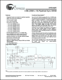 Click here to download CY7C1327F-250BGC Datasheet