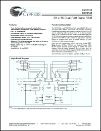 Click here to download CY7C143 Datasheet