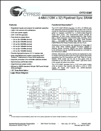 Click here to download CY7C1339F-225BGC Datasheet