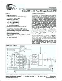 Click here to download CY7C1345F-100AC Datasheet