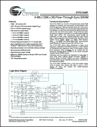 Click here to download CY7C1345F-117BGI Datasheet