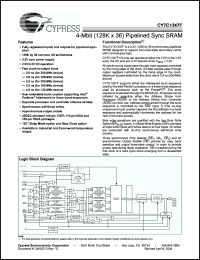 Click here to download CY7C1347F-200BGI Datasheet