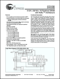 Click here to download CY7C1370C-250BGC Datasheet