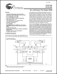 Click here to download CY7C138-35JC Datasheet