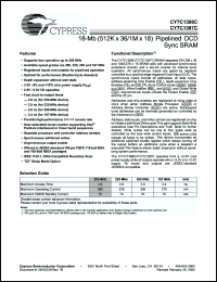 Click here to download CY7C1386C-225BGI Datasheet