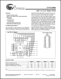 Click here to download CY7C1399B-20ZI Datasheet