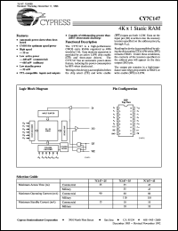 Click here to download CY7C147-45DMB Datasheet