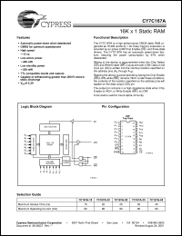 Click here to download CY7C167A-25VC Datasheet