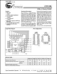Click here to download CY7C198-20ZC Datasheet
