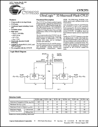 Click here to download CY7C371-83AC Datasheet