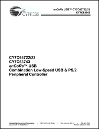 Click here to download CY7C63722 Datasheet