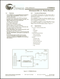 Click here to download CYWM6934 Datasheet