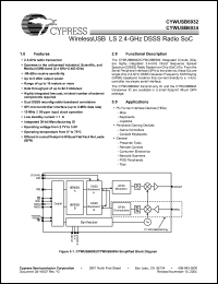 Click here to download CYWUSB6932 Datasheet