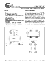 Click here to download CY54FCT543 Datasheet