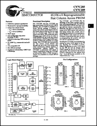 Click here to download CY7C289-85WMB Datasheet