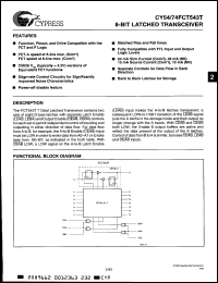 Click here to download CY54FCT2543CTLMB Datasheet