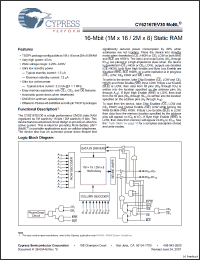 Click here to download CY62167EV30LL-45BVXI Datasheet