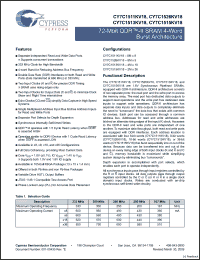 Click here to download CY7C1511KV18-333BZXC Datasheet