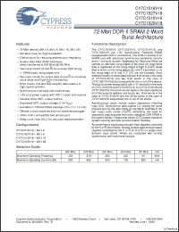Click here to download CY7C1527V18-250BZXI Datasheet