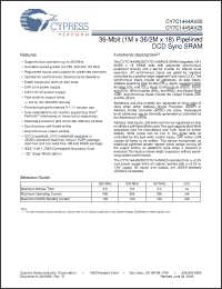 Click here to download CY7C1444AV25 Datasheet